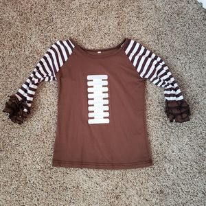 Boutique Football ruffle shirt